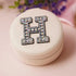 Personalized Initial Round Organizer Jewellery Box for Women